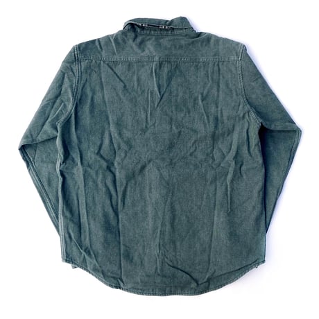 theories l/s shirts 25HOLIDAY union flannel lined button-up shirts SEA.GREEN (生地傷アリ)