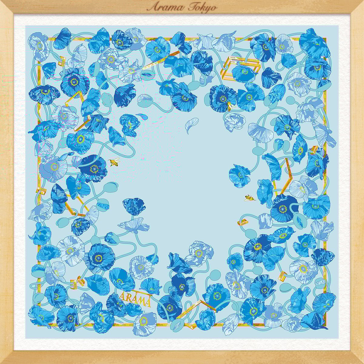 受注生産］ブルーポピーのスカーフ | ARAMA TOKYO受注生産専用ページ