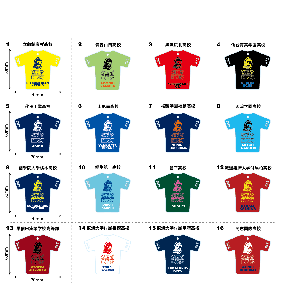 第12回全国7人制大会アクリルキーホルダー（在庫販売分） | R.F.S.ショップ