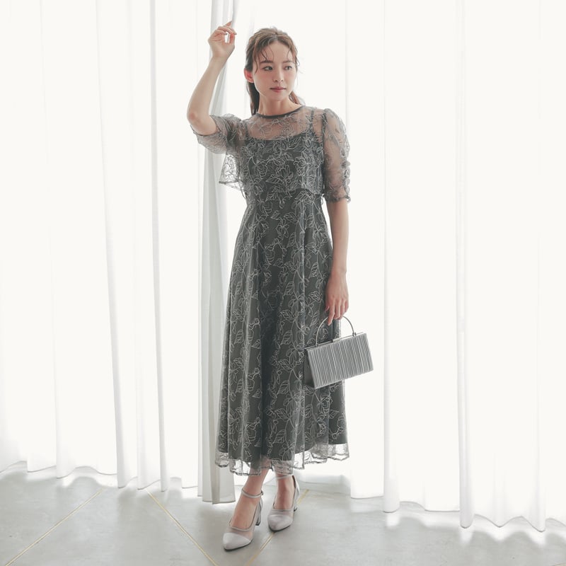 ボレロセットアップ刺繍ドレス | ZORVA