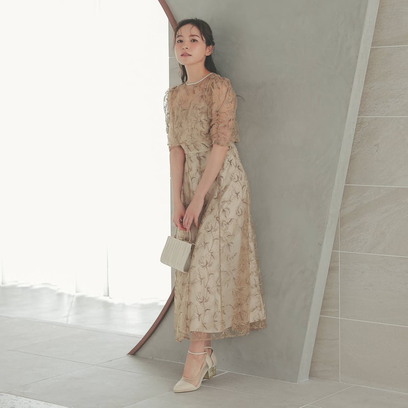 ボレロセットアップ刺繍ドレス | ZORVA