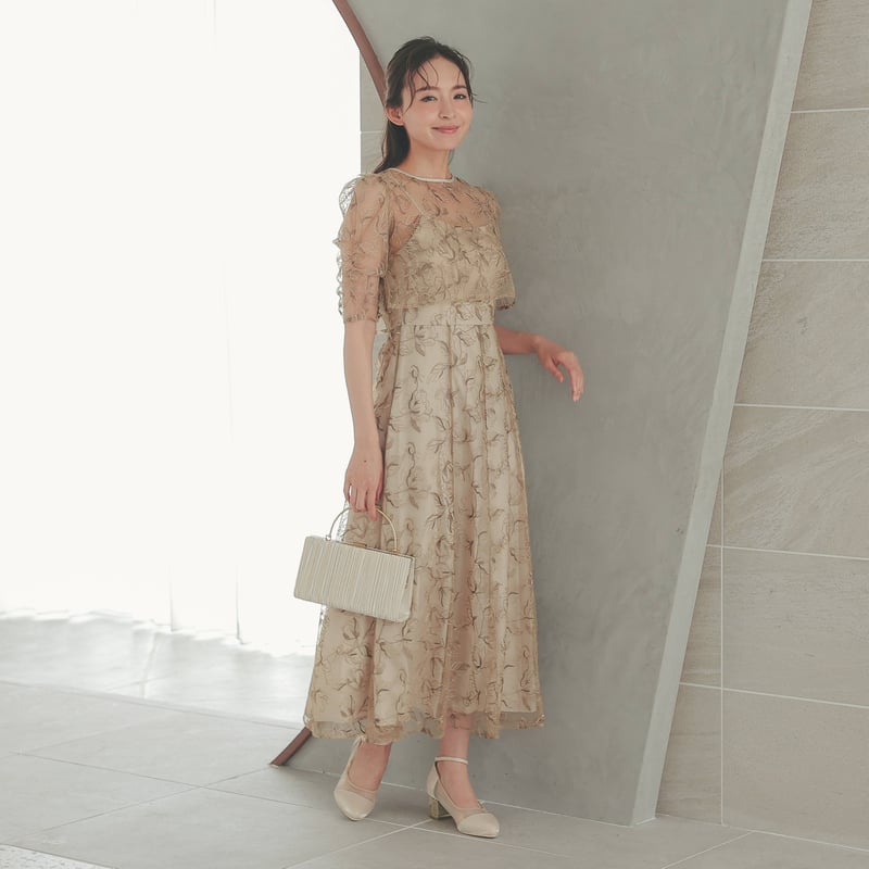 ボレロセットアップ刺繍ドレス | ZORVA