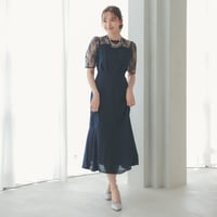 スタイリッシュマーメイドドレス  ネイビー