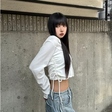 サイドドロストZIPパーカー・キャミセット