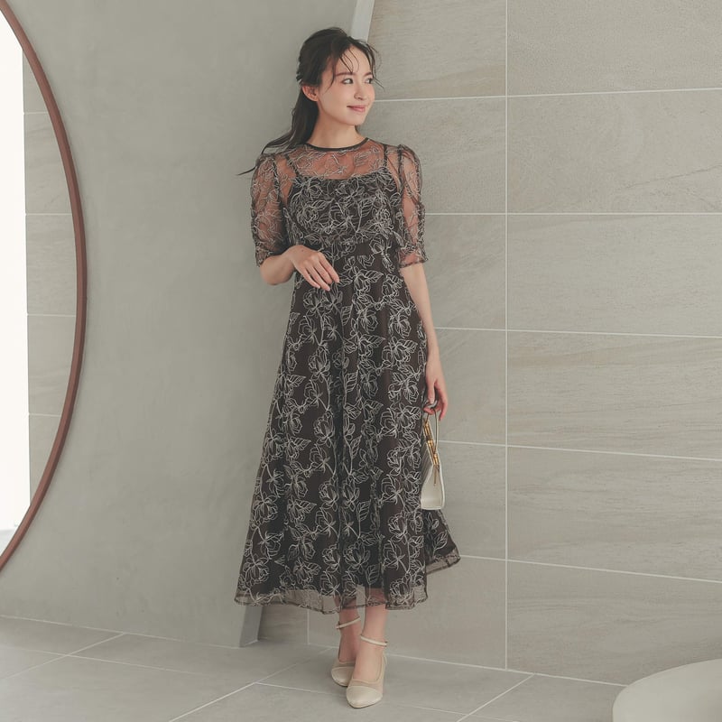 ボレロセットアップ刺繍ドレス | ZORVA