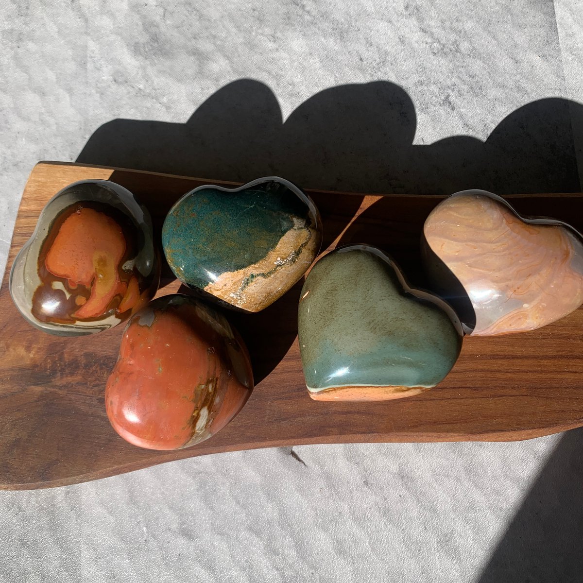 7.ポリクロームジャスパー ハート③【天然石・鉱物・パワーストーン 