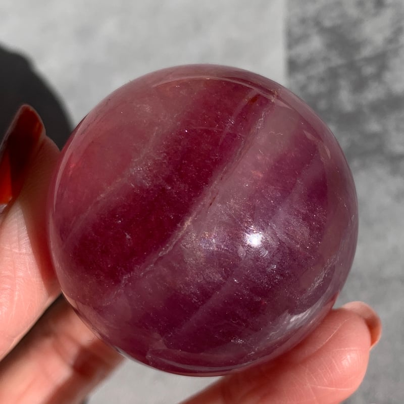 176.パープルフローライトスフィア【天然石・鉱物