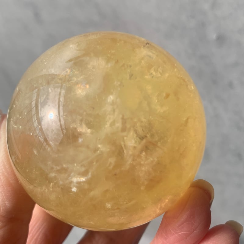 134.イエローフローライトスフィア【天然石・鉱物