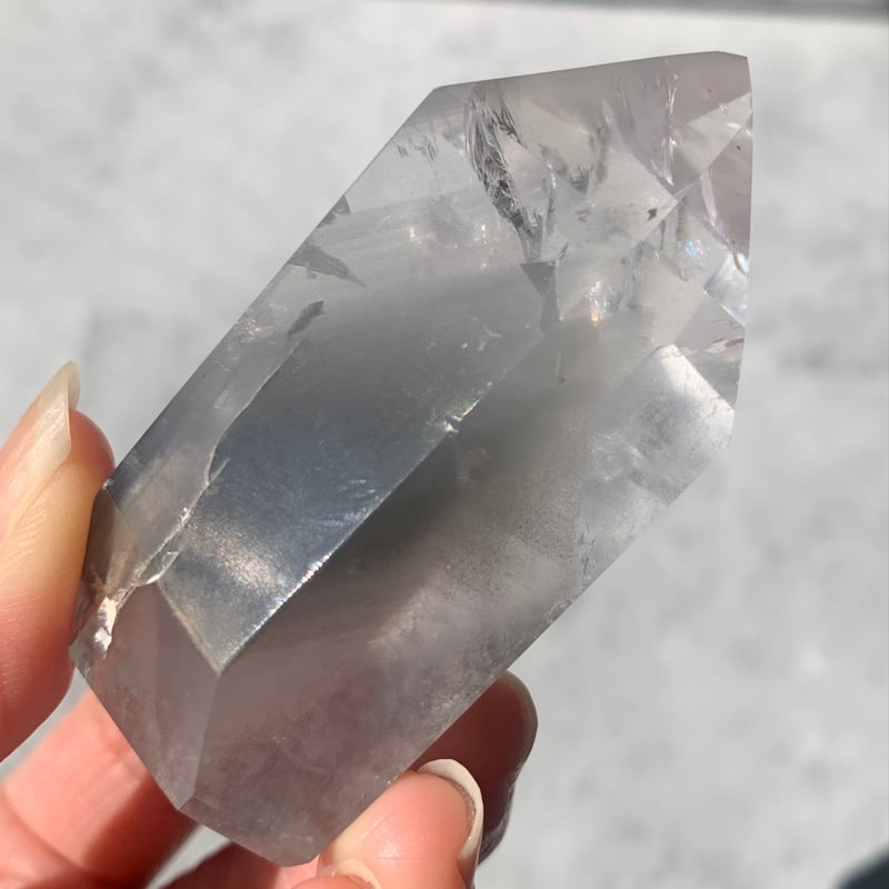 天然石　パワーストーン　ダブルファントム　レインボー入り 天然石 パワーストーン ダブルファントム レインボー入り