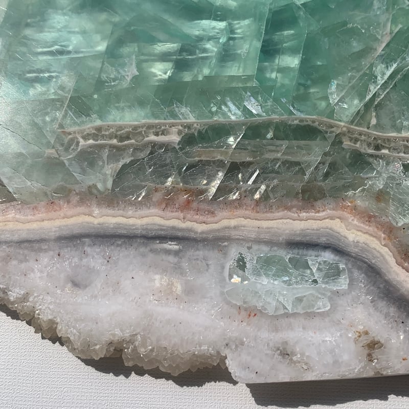 凄く綺麗❣️個性的フォルム⭐️ 美しいフローライトスラブ エンジェル