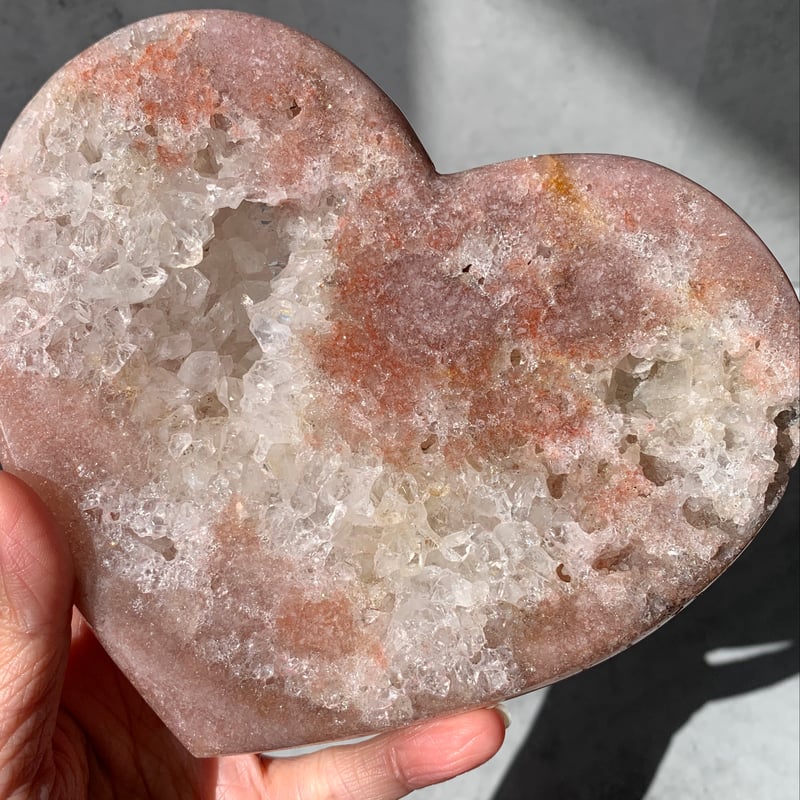 天然石 秘蔵品 美品 レア ピンクアメジストビッグハート 【公式通販】