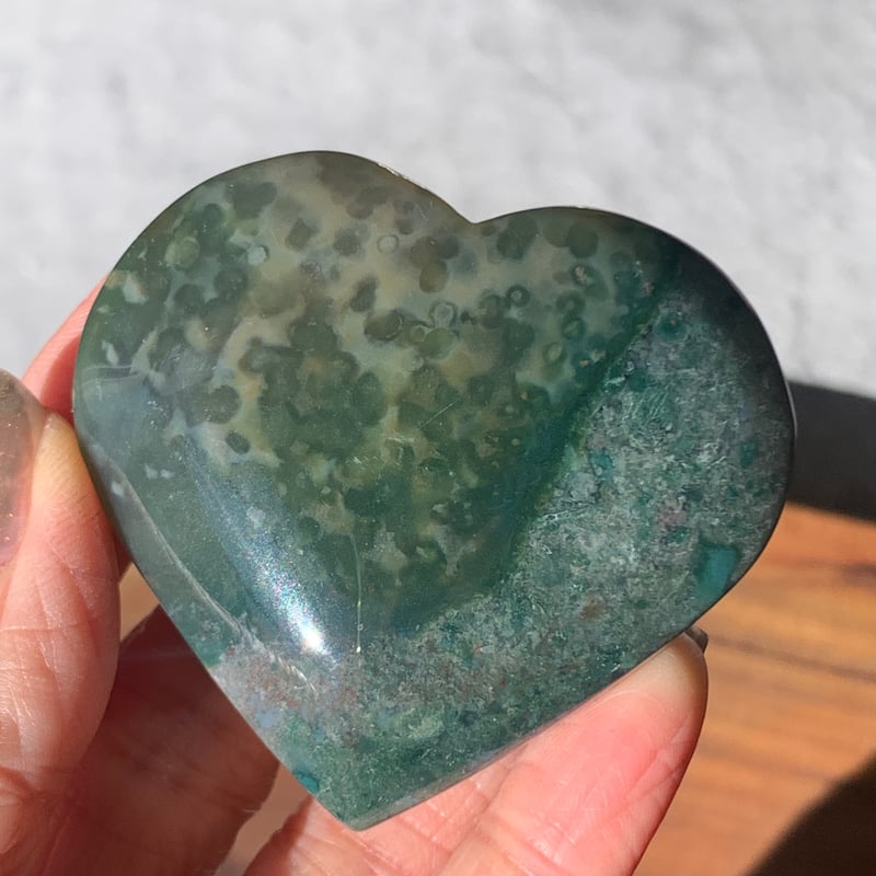 25.モスアゲートハート②【天然石・鉱物・パワーストーン