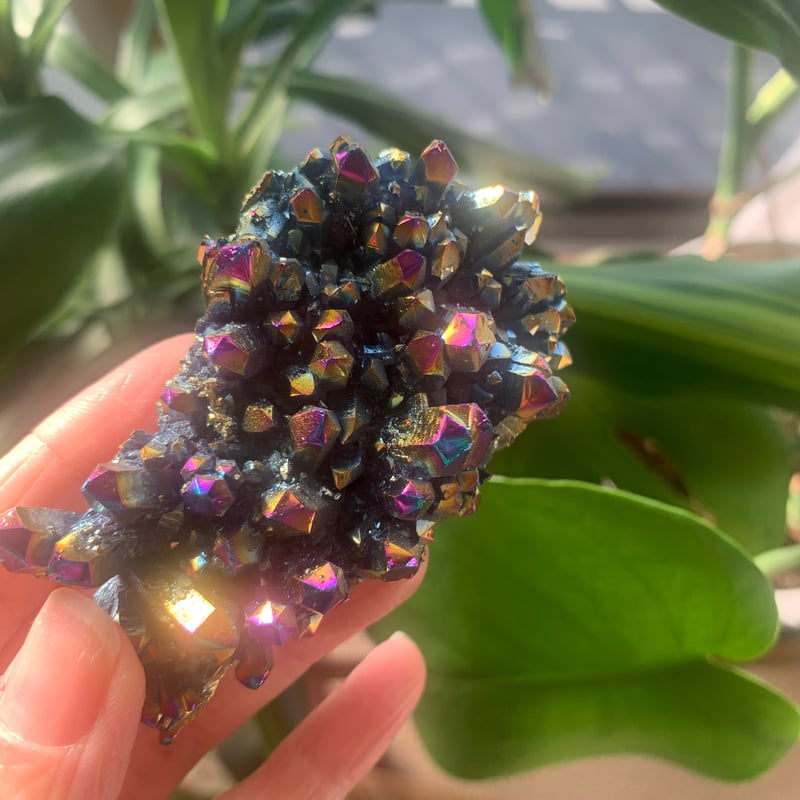 パワーストーン　天然石　ルチルクォーツ　レインボー入り　30g　No.885 52.チタニウムレインボークォーツ【天然石・鉱物・パワーストーン