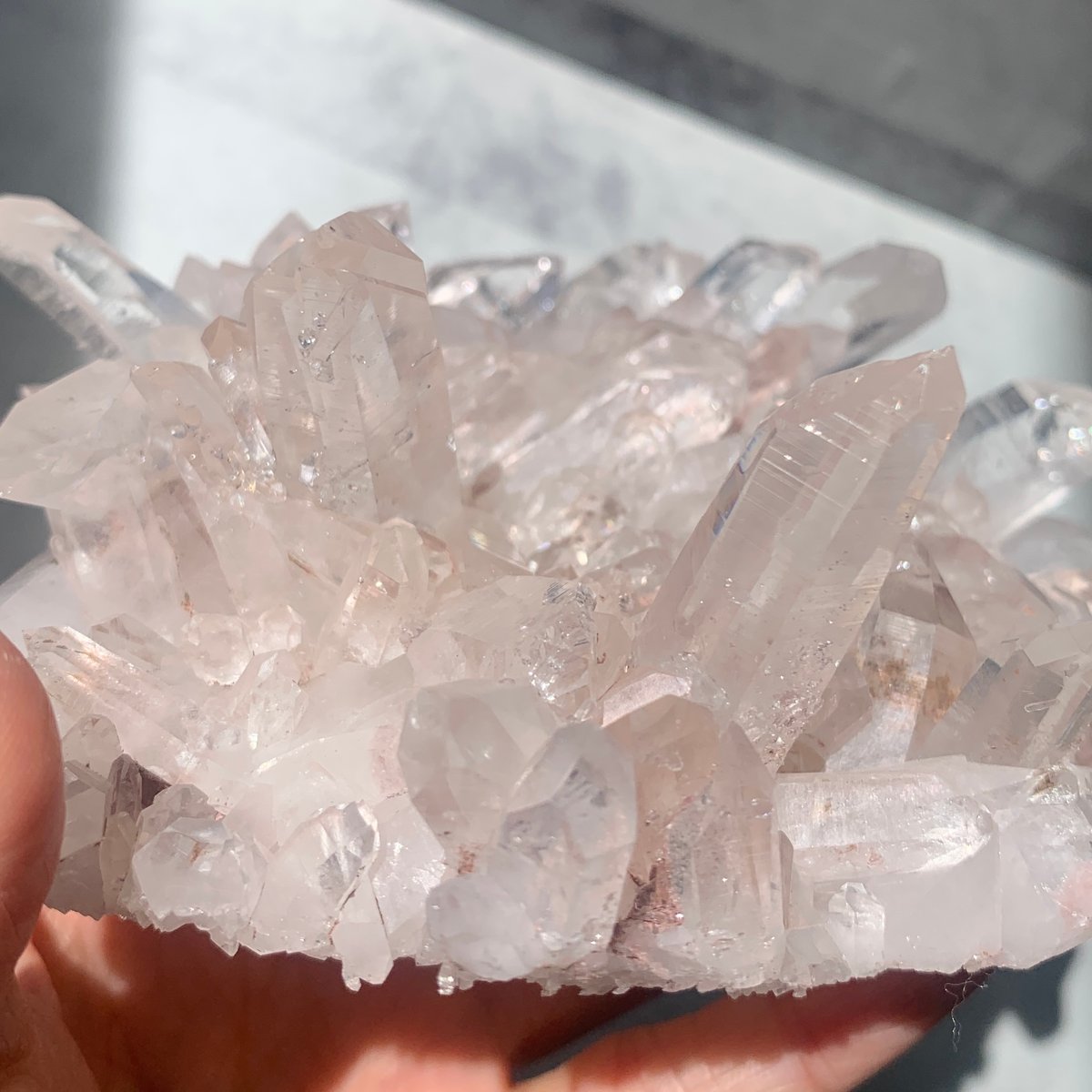 天然石ピンクレムリアンシードクリスタルNo0013 ピンクレムリアン クラスター 原石｜レムリアンシードクリスタル