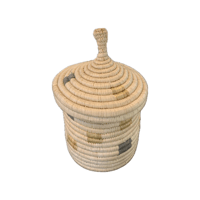 蓋つき壺かご (Kitwaro Basket) Ikiba (仲間)  Gray