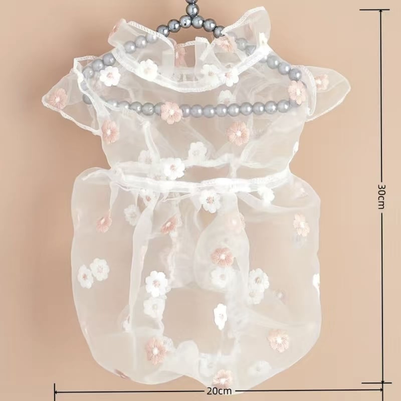 花刺繍犬猫ドレス | Angel STORE