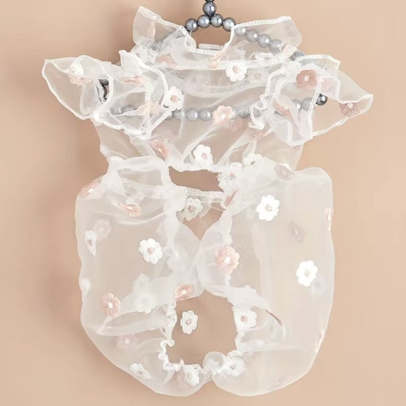 花刺繍犬猫ドレス | Angel STORE