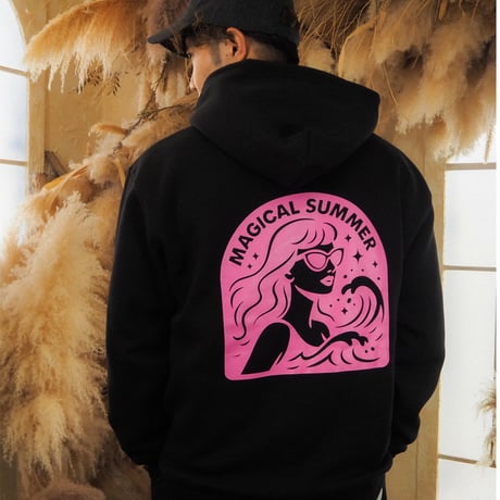 MAGICAL SUMMER GIRL PULLOVER SWEAT BLACK