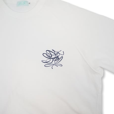 Relax fit Script Logo Raglan Sleeve Tee WHITE