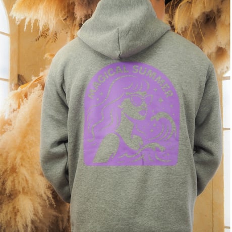 MAGICAL SUMMER GIRL PULLOVER SWEAT HEATHER GRAY