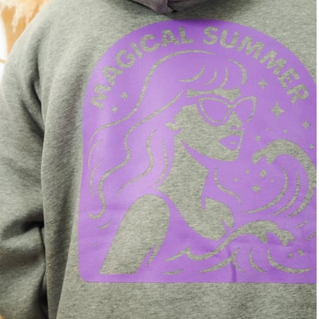 MAGICAL SUMMER GIRL PULLOVER SWEAT HEATHER GRAY
