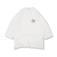 Relax fit Script Logo Raglan Sleeve Tee WHITE