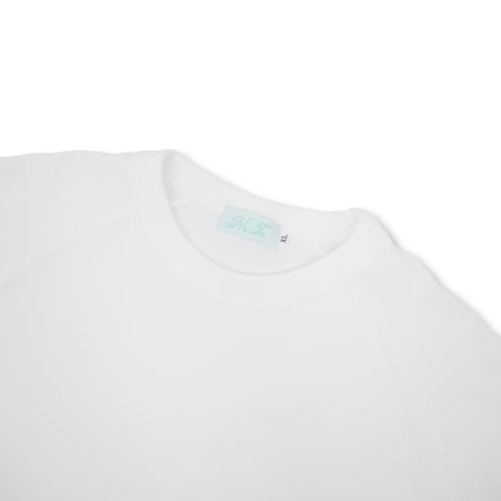 Relax fit Script Logo Raglan Sleeve Tee WHITE