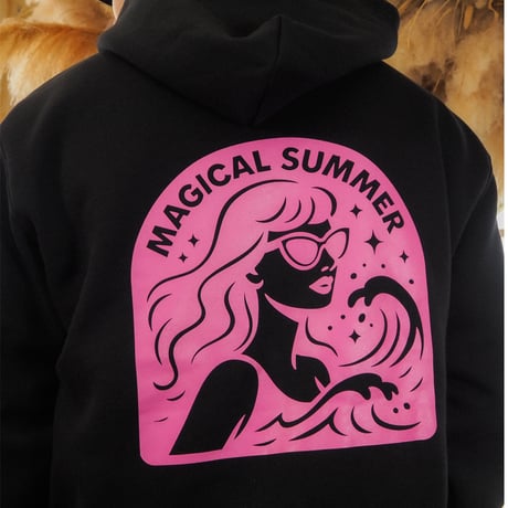 MAGICAL SUMMER GIRL PULLOVER SWEAT BLACK