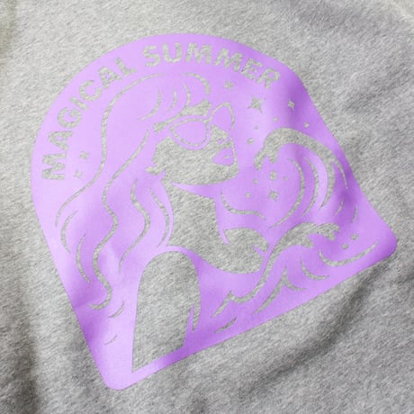MAGICAL SUMMER GIRL PULLOVER SWEAT HEATHER GRAY