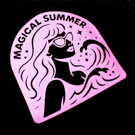 MAGICAL SUMMER GIRL PULLOVER SWEAT BLACK