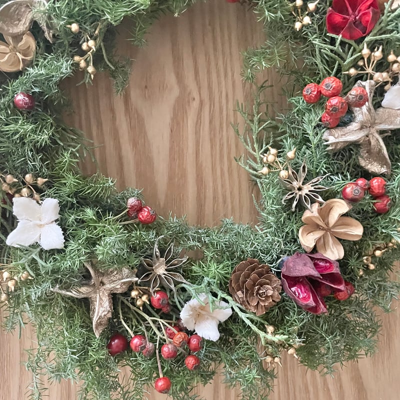 Christmas*ドライフラワーのクリスマスリース | N´s Flower Christmas*ドライフラワーのクリスマスリース | N´s Flower
