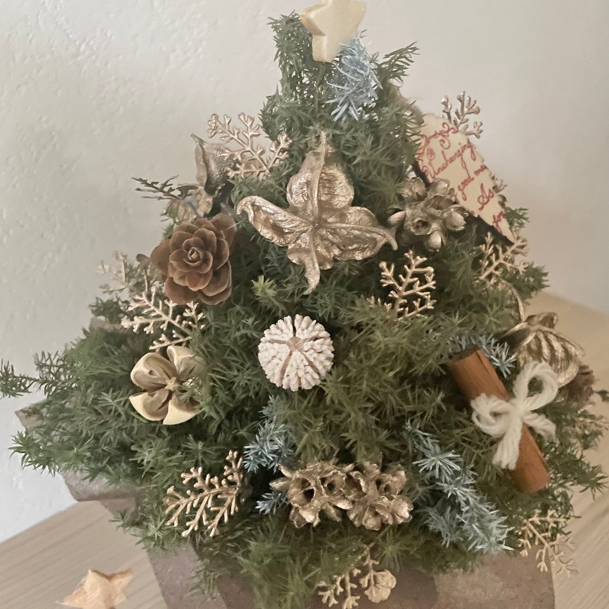 Christmas＊ ドライフラワーのミニツリー | N´s Flower