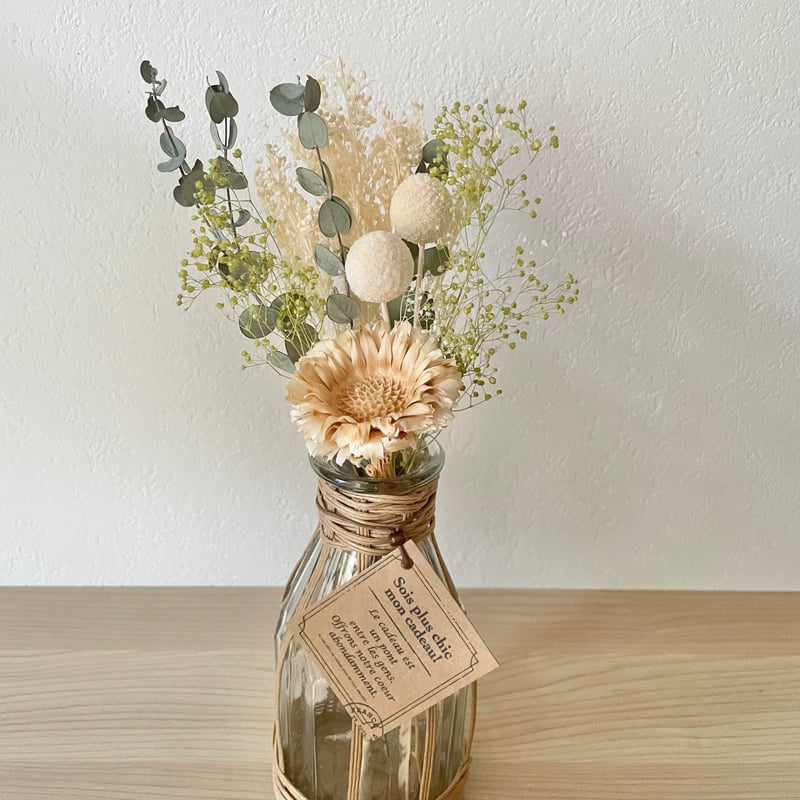 ドライフラワー＆ガラスベースセット【Craft knit】 | N´s Flower