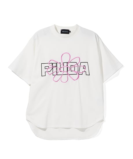 PiUDA Flower Logo T-Shirt（ホワイト）