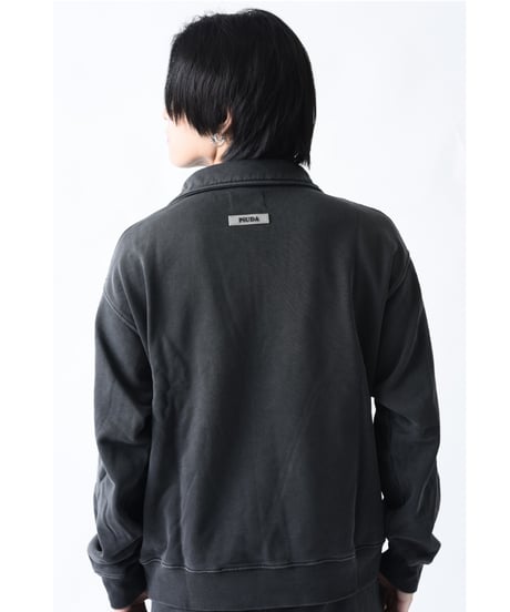 PiUDA ZIP sweat Long Sleeve Charcoal Black