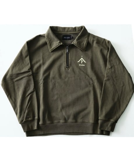 PiUDA ZIP sweat Long Sleeve Khaki