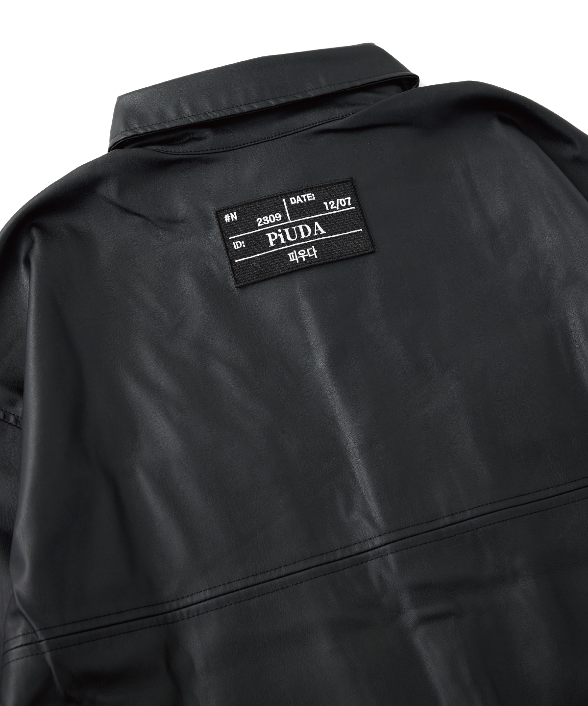 ジャケットその他 Pleated Leather Shirt Jacket BBP6015 PiUDA PU Leather Shirt Jacket | PiUDA