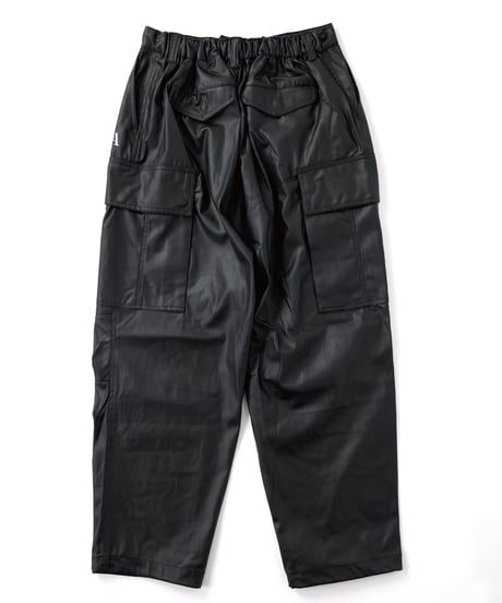 PiUDA PU Leather Cargo Pants