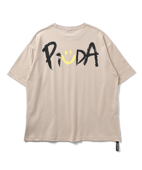 PiUDA "Logo" T-Shirt（ベージュ）