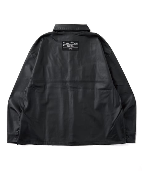 PiUDA PU Leather Shirt Jacket