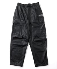 PiUDA PU Leather Cargo Pants