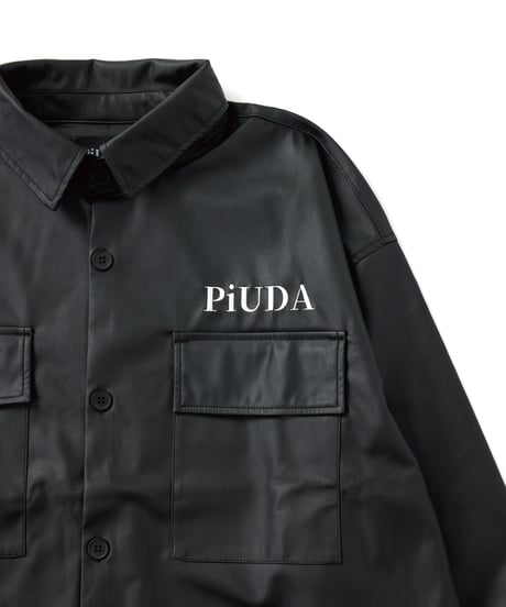 PiUDA PU Leather Shirt Jacket