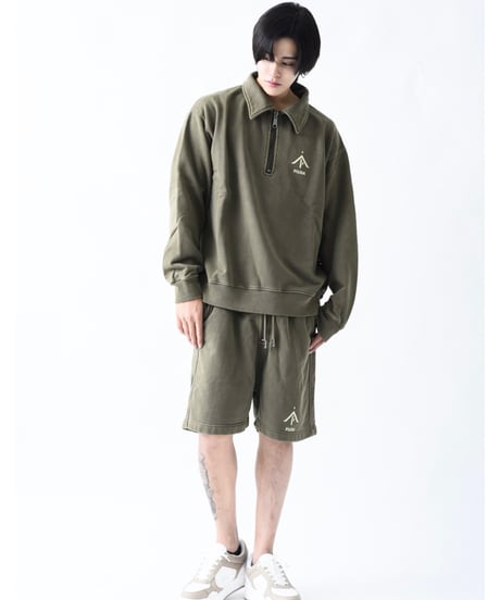 PiUDA ZIP sweat Long Sleeve Khaki
