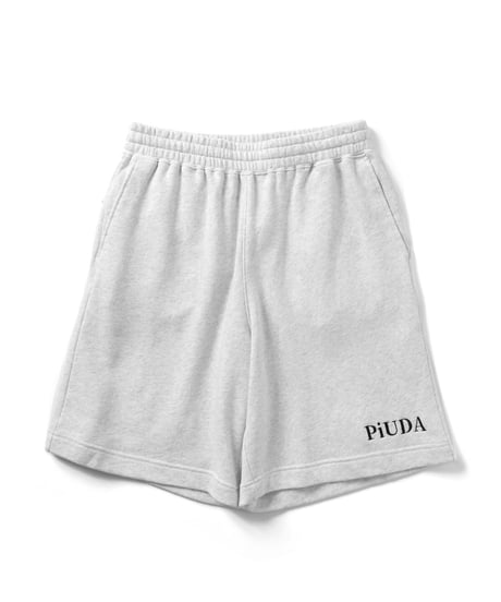 PiUDA "Logo" Sweat Shorts（アッシュ）