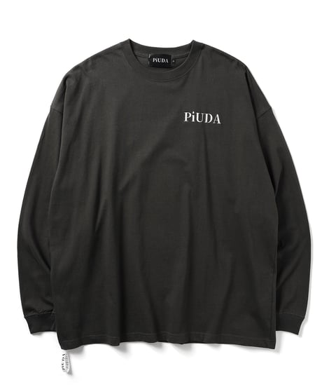 PiUDA "Logo" L/S Tee（オールドブラック）