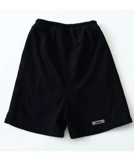 PiUDA ZIP sweat short pants Black