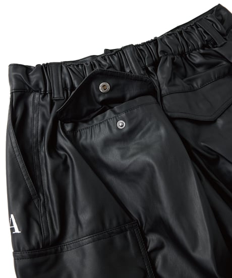 PiUDA PU Leather Cargo Pants