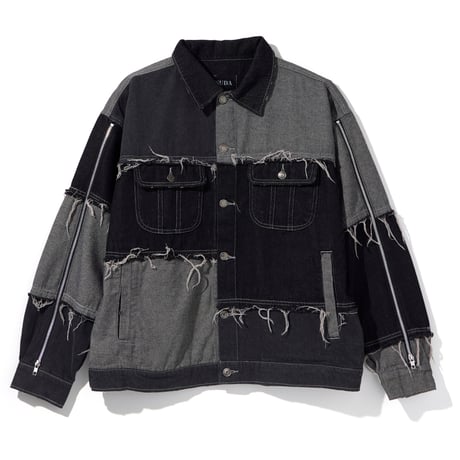 PiUDA Zip Custom Denim Jacket（ブラック）