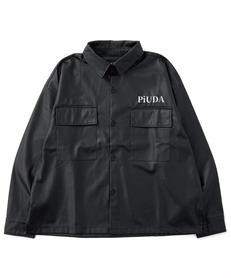 PiUDA PU Leather Shirt Jacket