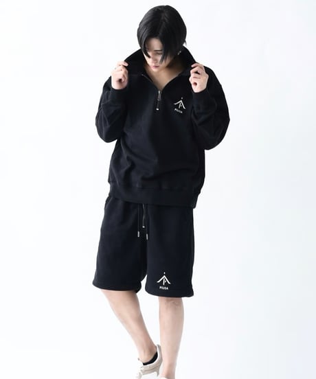 PiUDA ZIP sweat Long Sleeve  Black